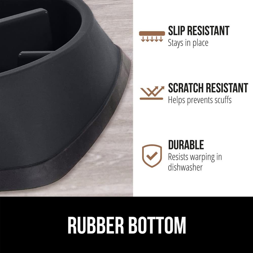 Gorilla Grip bol lent adaptable à tout type de nourriture pour animaux.