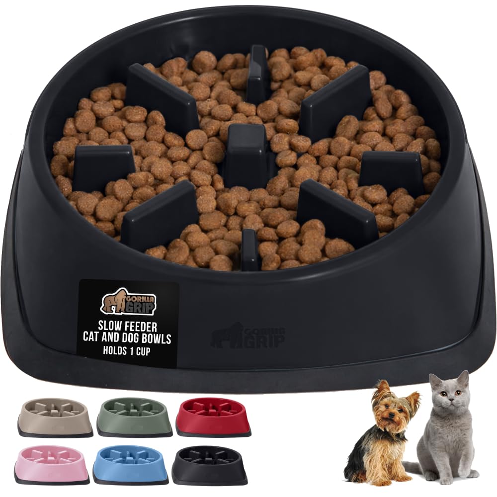 Gorilla Grip assiette lente labyrinthe intérieur pour ralentir les repas et encourager l'exploration