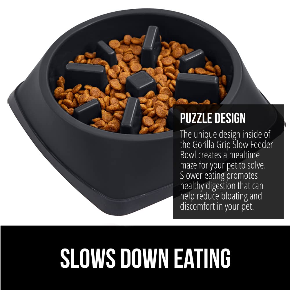 Gorilla Grip assiette lente avec labyrinthe intérieur pour solliciter l'attention pendant le repas