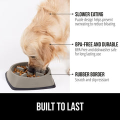 GORILLA GRIP bol lent fond antidérapant pour éviter les déplacements pendant le repas