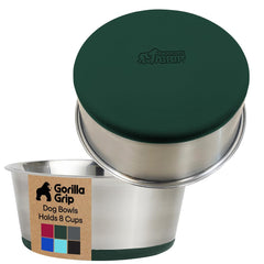 GORILLA GRIP bol-nourriture-chien en acier 304, durable et sûr.