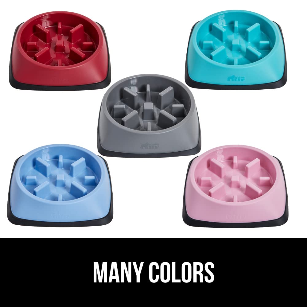 Gorilla Grip bol 2tasses rose, idéal pour l'usage quotidien.