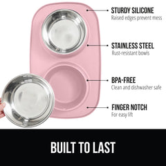Bols en acier inox Gorilla Grip 1 tasse, durable et hygiénique.