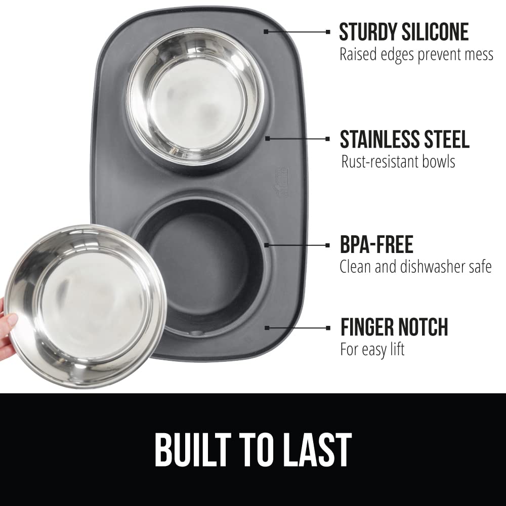 Bols en inox Gorilla Grip de 3 tasses, portion pratique et durable.