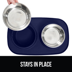 Gorilla Grip bol inox 304 3 tasses, portion adaptée