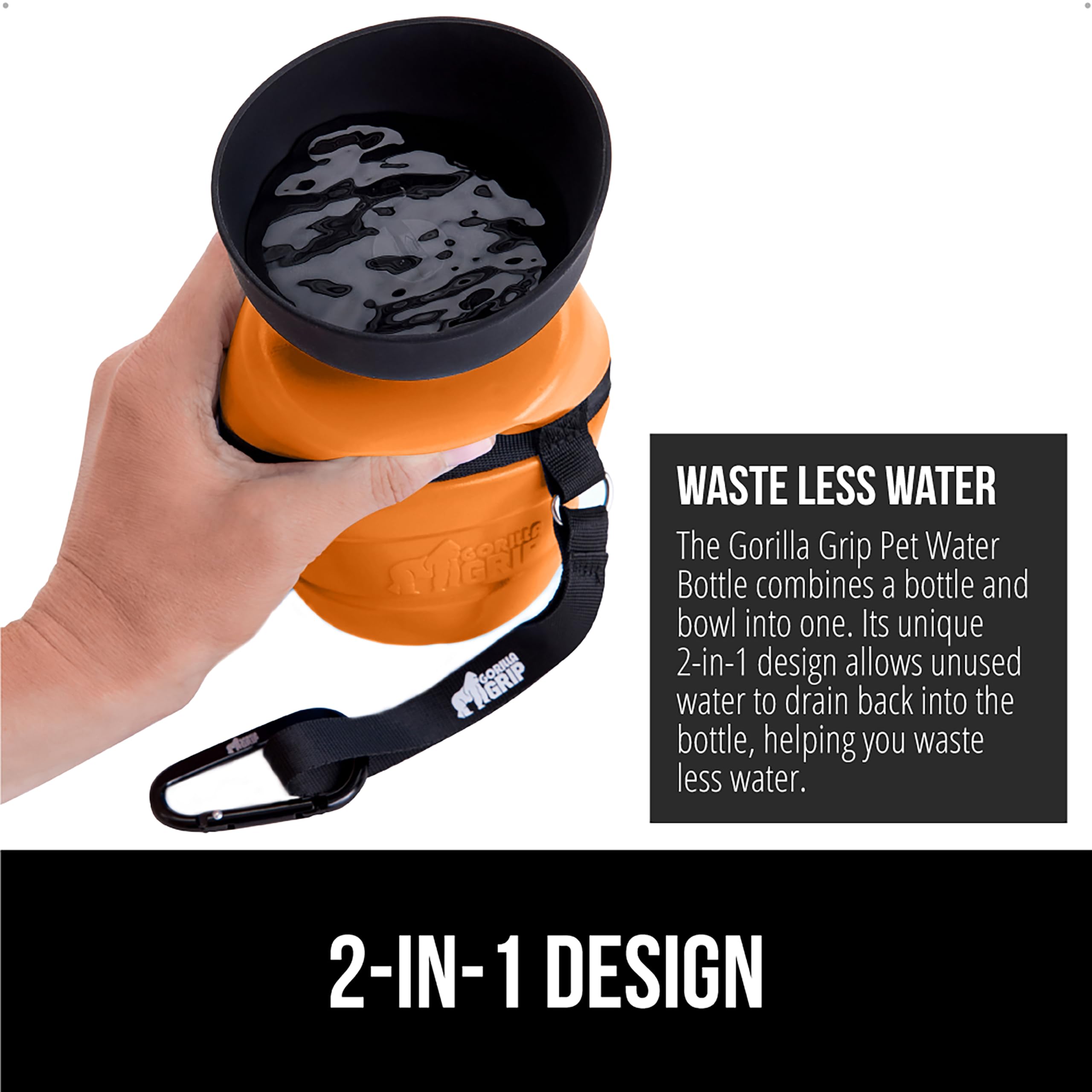 Gorilla Grip anti-fuite, bouteille adaptée aux voyages canins