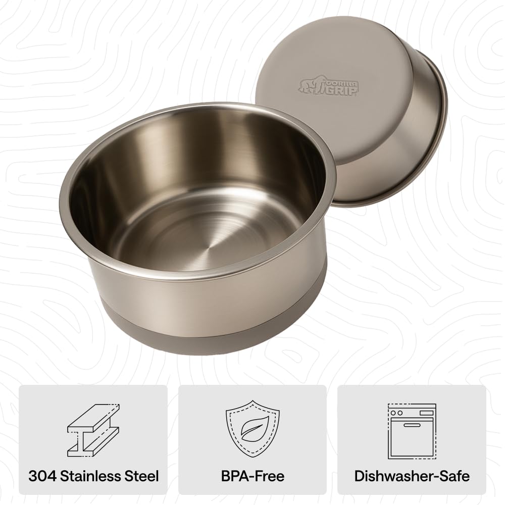 Gorilla Grip : capacité 4 tasses, convenant à la plupart des chiens et chats.