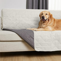 Gorilla Grip, couverture chien imperméable sur canapé taupe, protection efficace