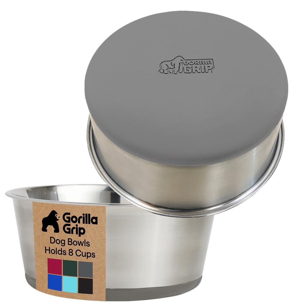 Gorilla Grip gamelles en inox 304, 8 tasses, durables pour repas quotidiens.
