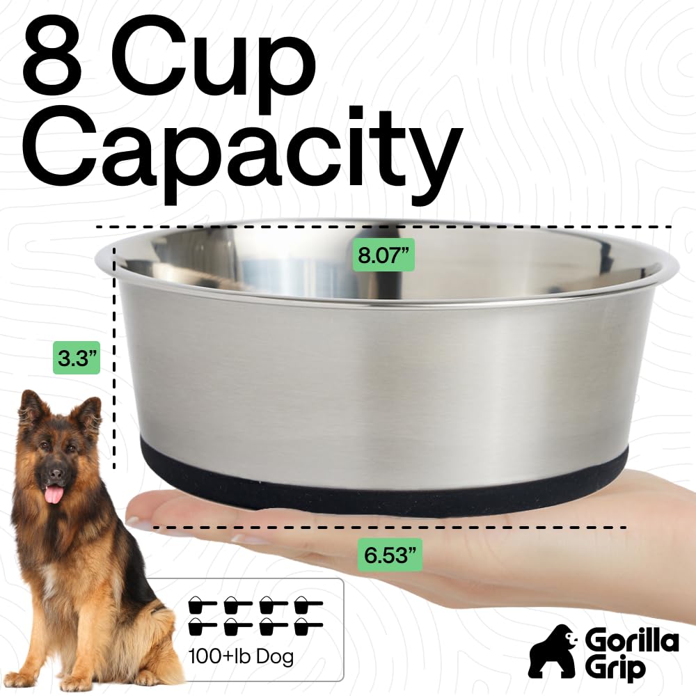 Gorilla Grip : deux gamelles pour nourriture et eau, faciles à nettoyer.