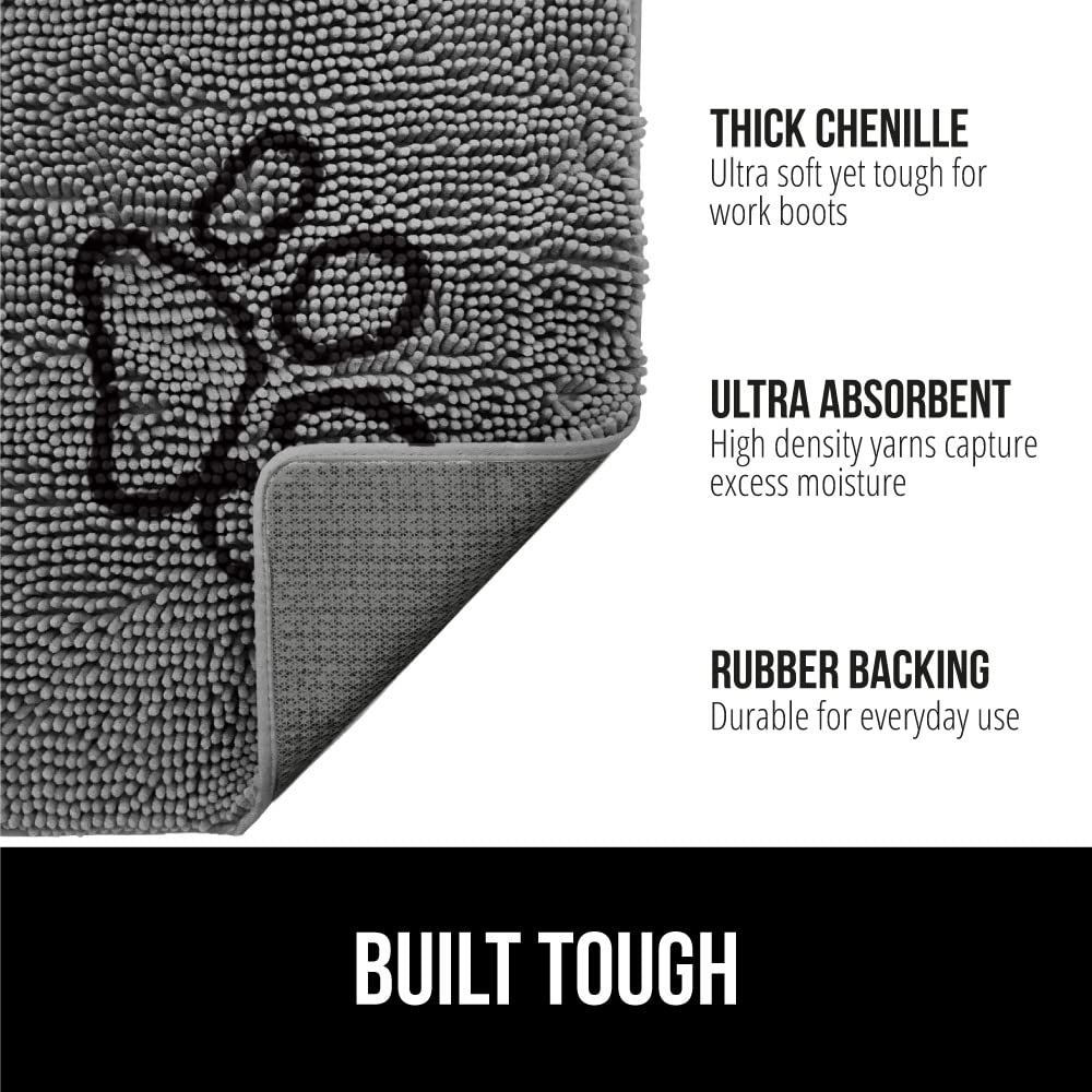 GORILLA GRIP SoakSTOPPER chenille douce absorbe rapidement l’eau et saletés.