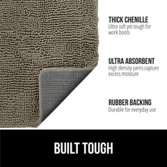 Gorilla Grip SoakSTOPPER: chenille douce, séchage rapide, confort sous les pieds.
