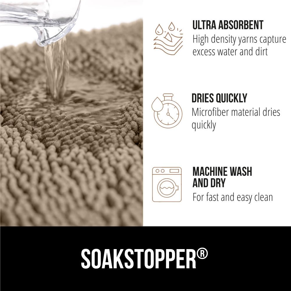 Gorilla Grip SoakSTOPPER: fond antidérapant TPR pour la stabilité.