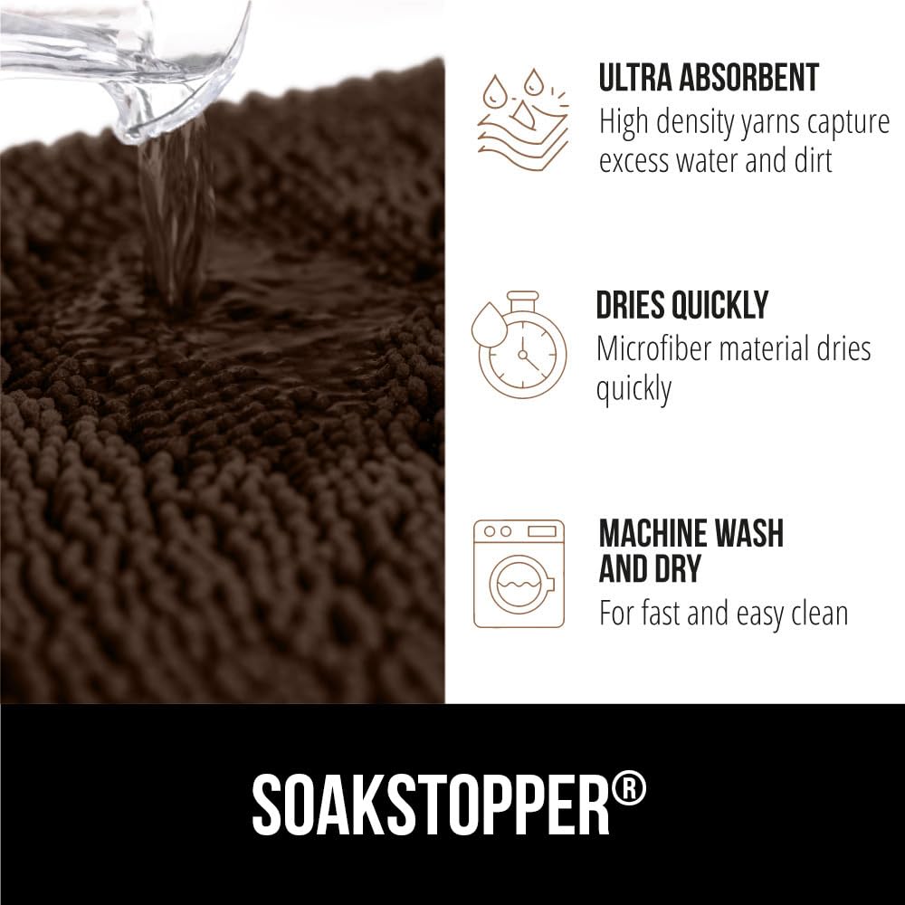 GORILLA GRIP SoakSTOPPER chenille douce et sèche rapidement