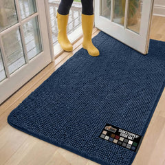 Gorilla Grip SoakSTOPPER, tapis d'entrée bleu navy absorbeur et pratique.