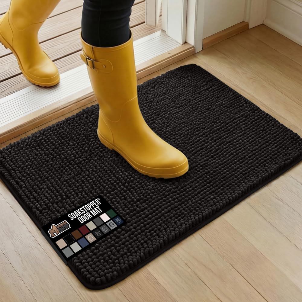 GORILLA GRIP SoakSTOPPER: tapis porte absorbant capture l'humidité près de l'entrée.