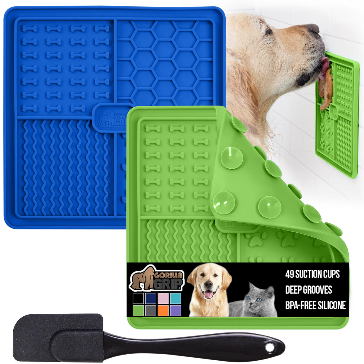 Tapis Gorilla Grip avec 49 ventouses pour une adhérence fiable.