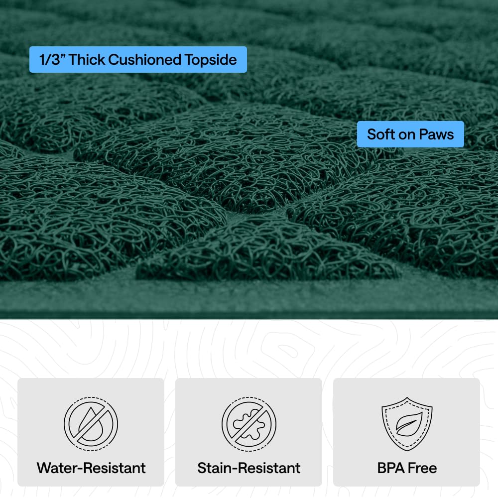 Tapis Gorilla Grip 24x17 pouces en vert hunter pour une grande couverture.