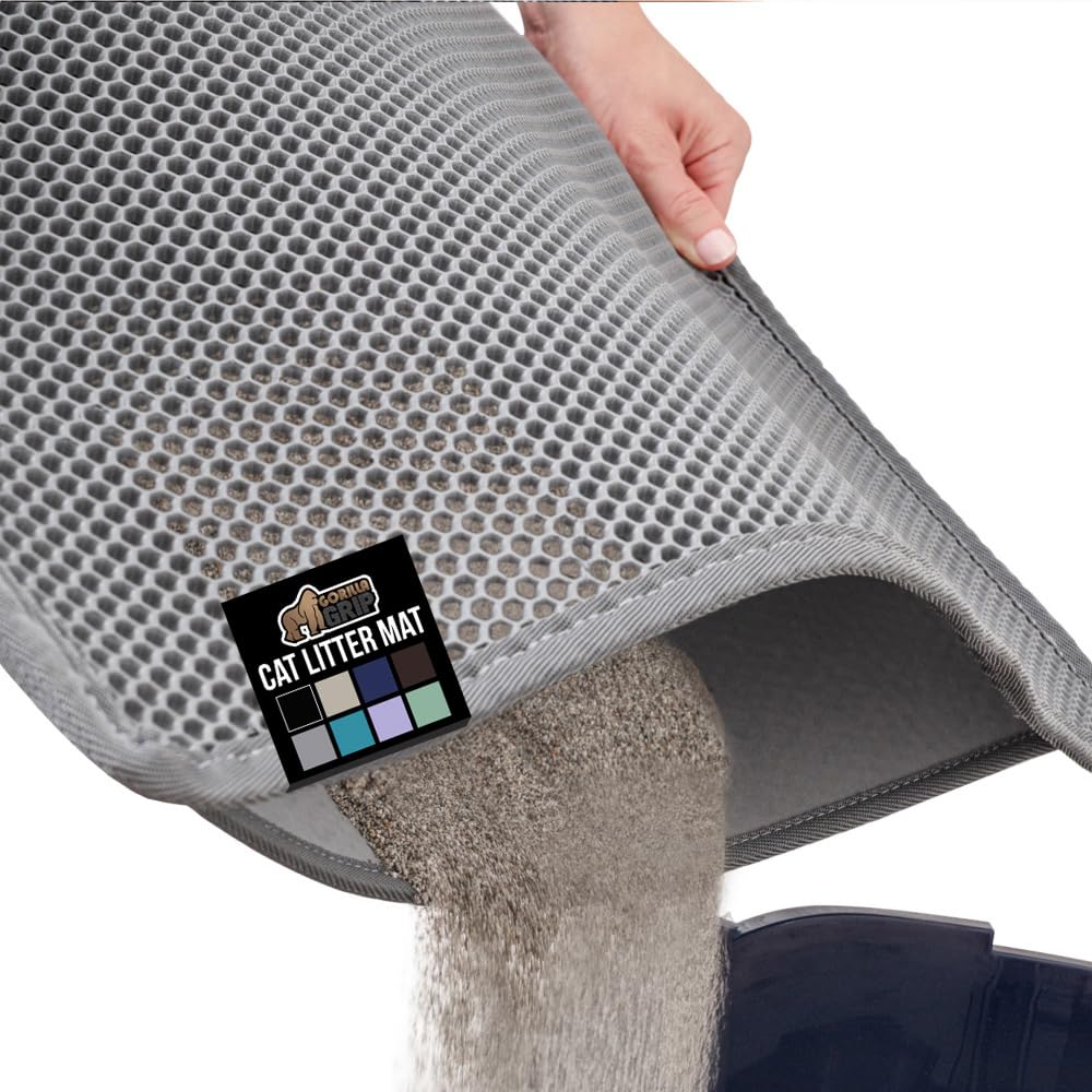 Tapis GORILLA GRIP, couche alvéolée supérieure, retient les grains de litière sur les pattes.