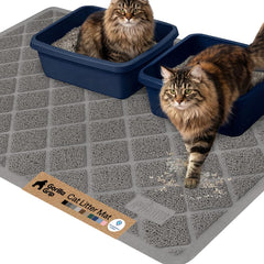 Gorilla Grip Tapis Litière Chat: mailles coussinées capturant les grains et protégeant le sol.