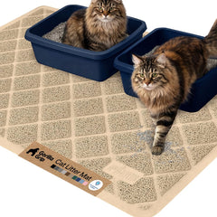 gorilla grip tapis-litiere-chat-47x35: capture efficace des grains et protection du sol.