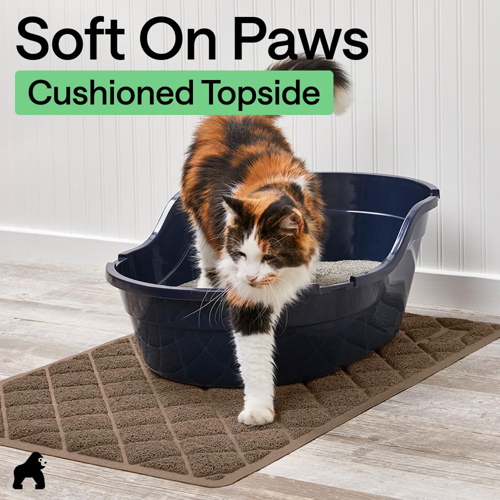 GORILLA GRIP Tapis-litiere-chat-endroit-sieste-doux: endroit confortable pour une pause.