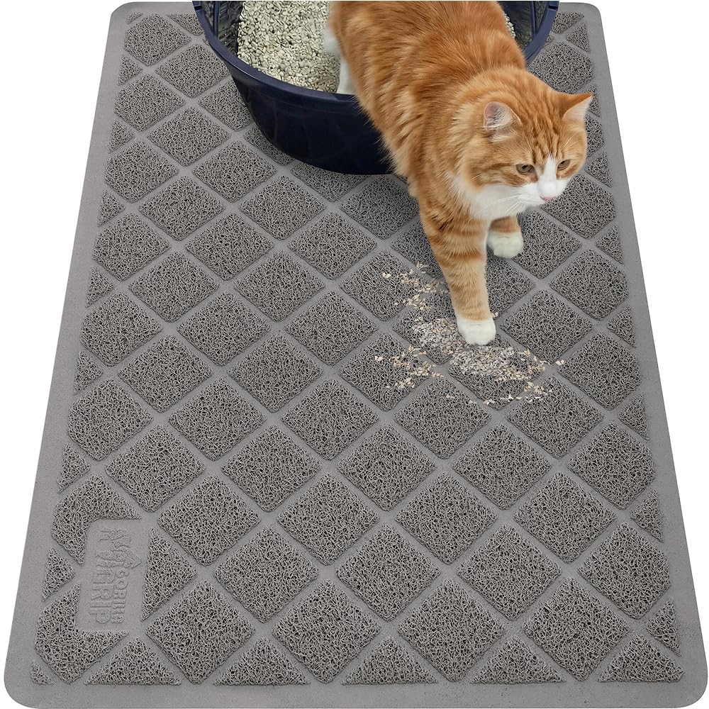 Gorilla Grip tapis-litiere chat maille douce capture litiere