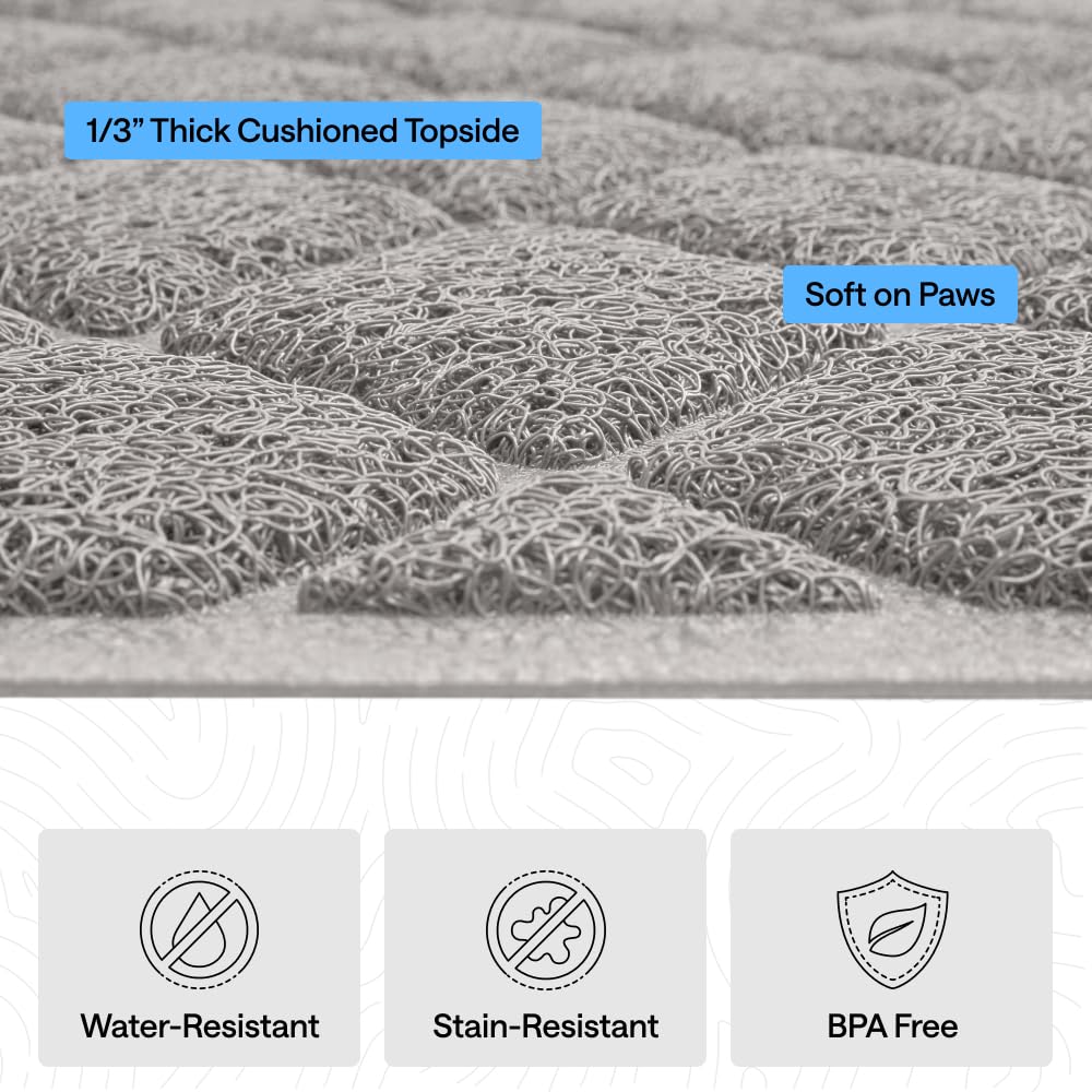 GORILLA GRIP Tapis Litière: nettoyage facile, aspirateur ou secouer.