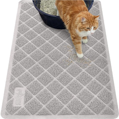 Gorilla Grip Tapis Litière Chat: retient les grains et protège le sol.