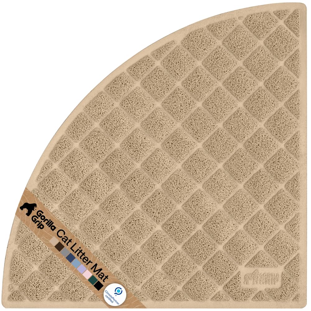 Gorilla Grip Tapis Litière Chat Trappe 32x32 : capte la litière et protège le sol.