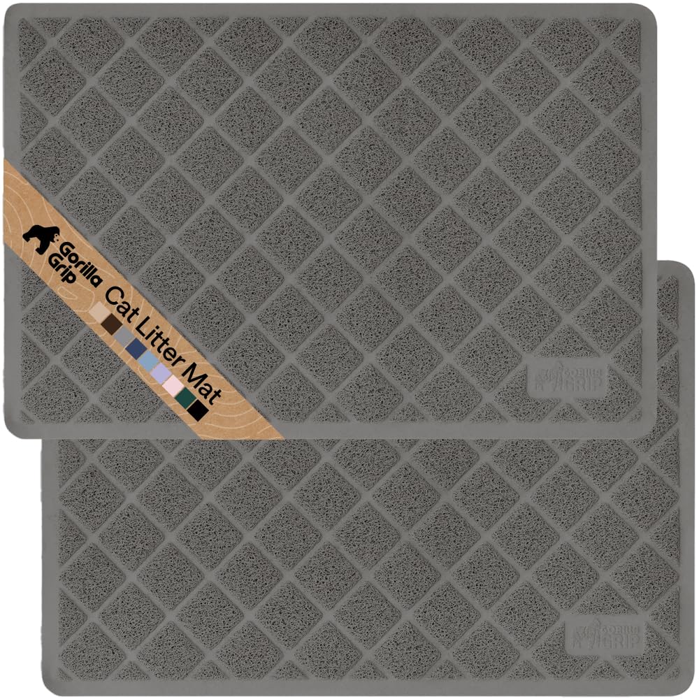Gorilla Grip Tapis-litiere mailles épaises: retient la litière pour sols propres.