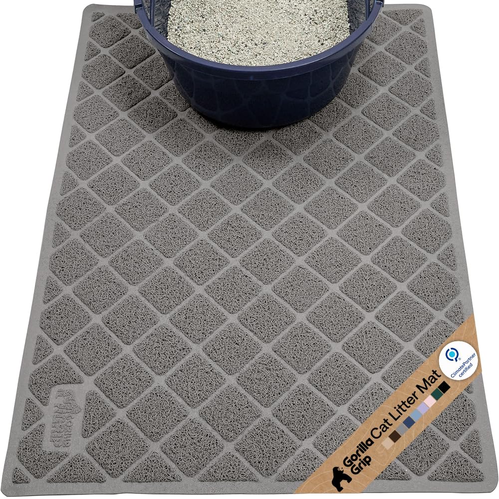 GORILLA GRIP tapis-litière original capturant les grains et protégeant les sols.