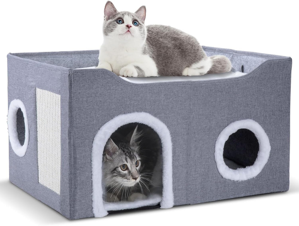 Gosipeya maison-chat-interieur-pliable, caverne cosy offrant espace repos sécurisé.