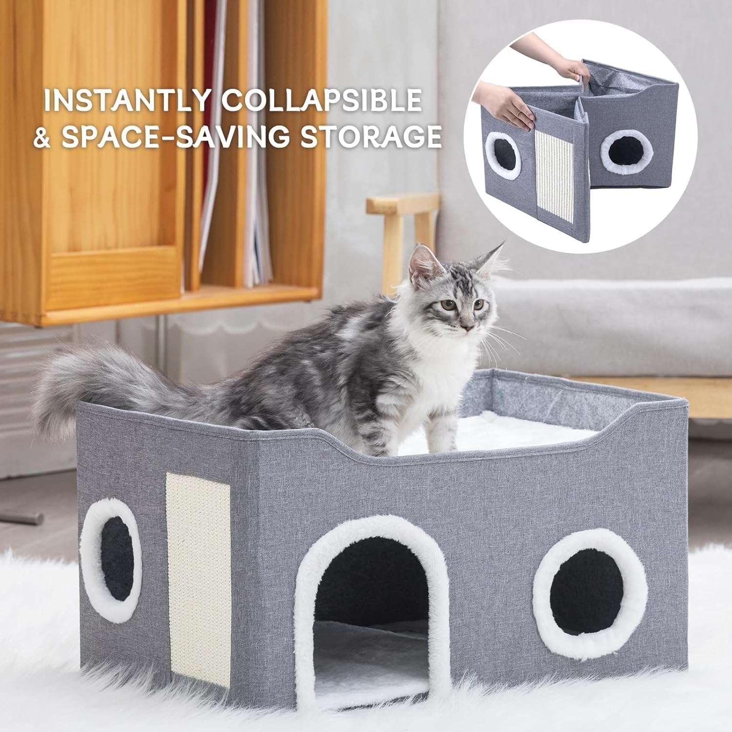 Gosipeya MDF-durable supporte jusqu’a 20 livres pour chats et petits chiens.