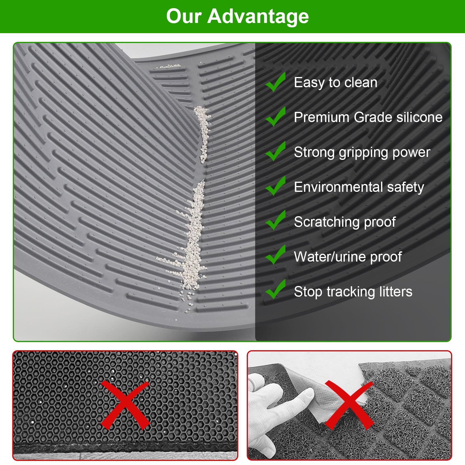 Gosmol tapis litière protection sols protège planchers et moquettes des taches.
