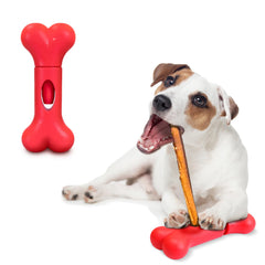 GoSports Chew Champ montre le porte-bâton pour chiens, pratique et sûr pendant la mastication.