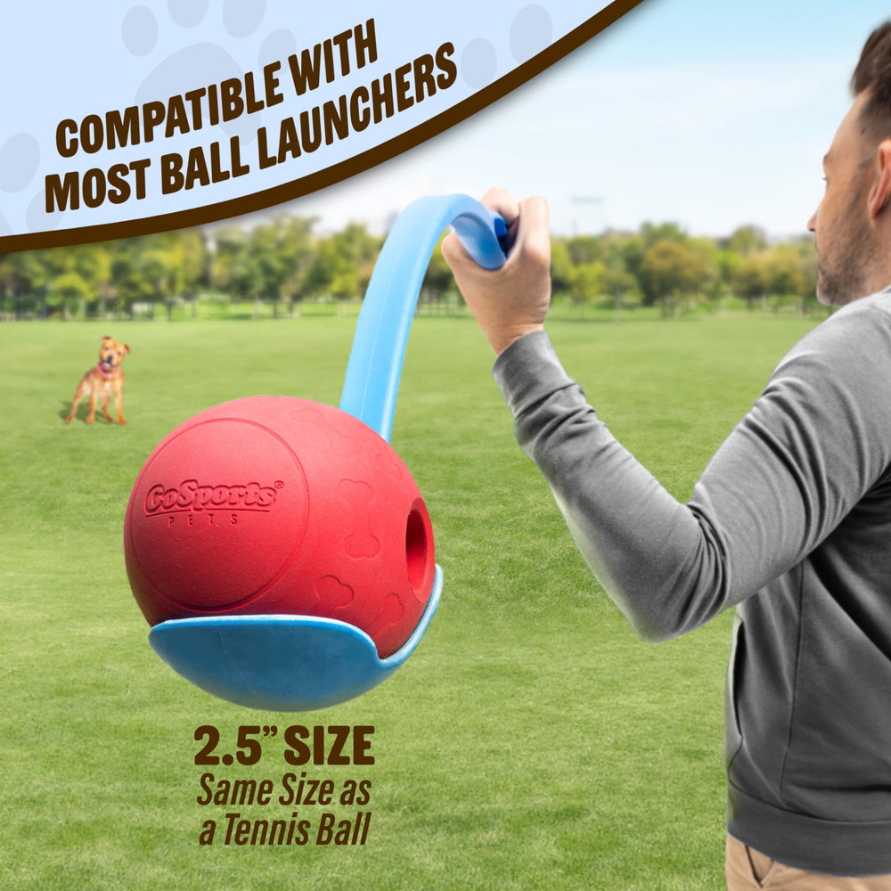 Balle GoSports Pets 3-pack, caoutchouc solide pour chiens qui mâchent fort.