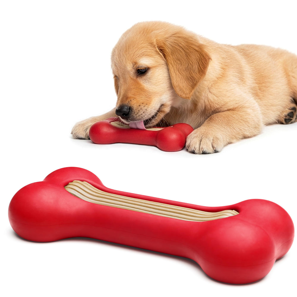 GoSports PupsCream, boîte glacée rouge, idéal pour occuper le chien sans balayer le sol.