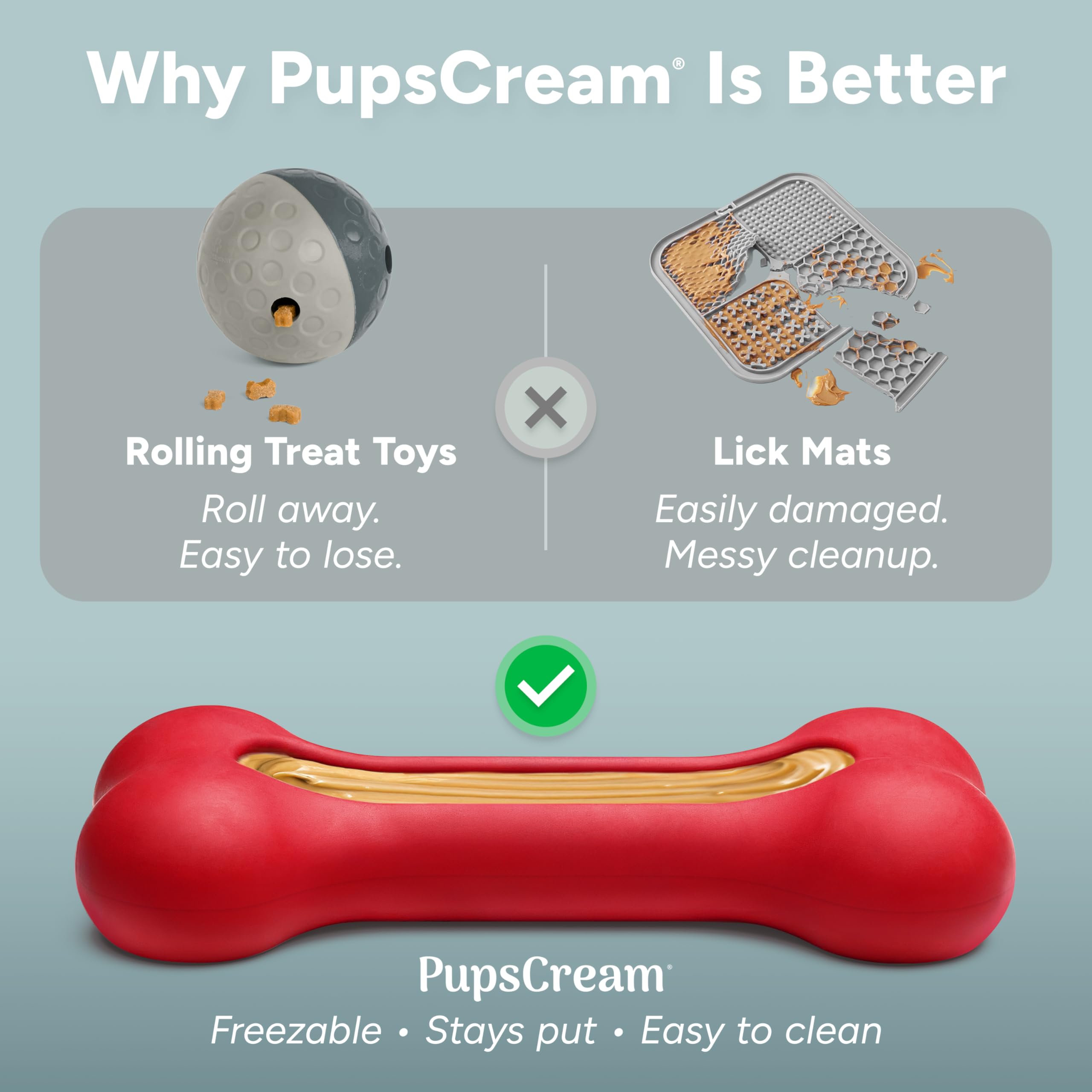 GoSports PupsCream longueur-8-po, adaptée à tous les chiens.