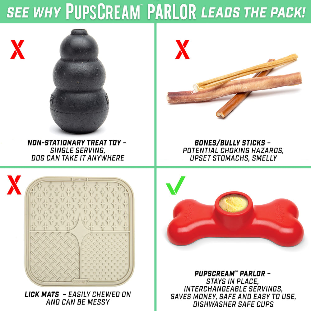 Activité calme prolongeant le temps de dégustation avec PupsCream Parlor.