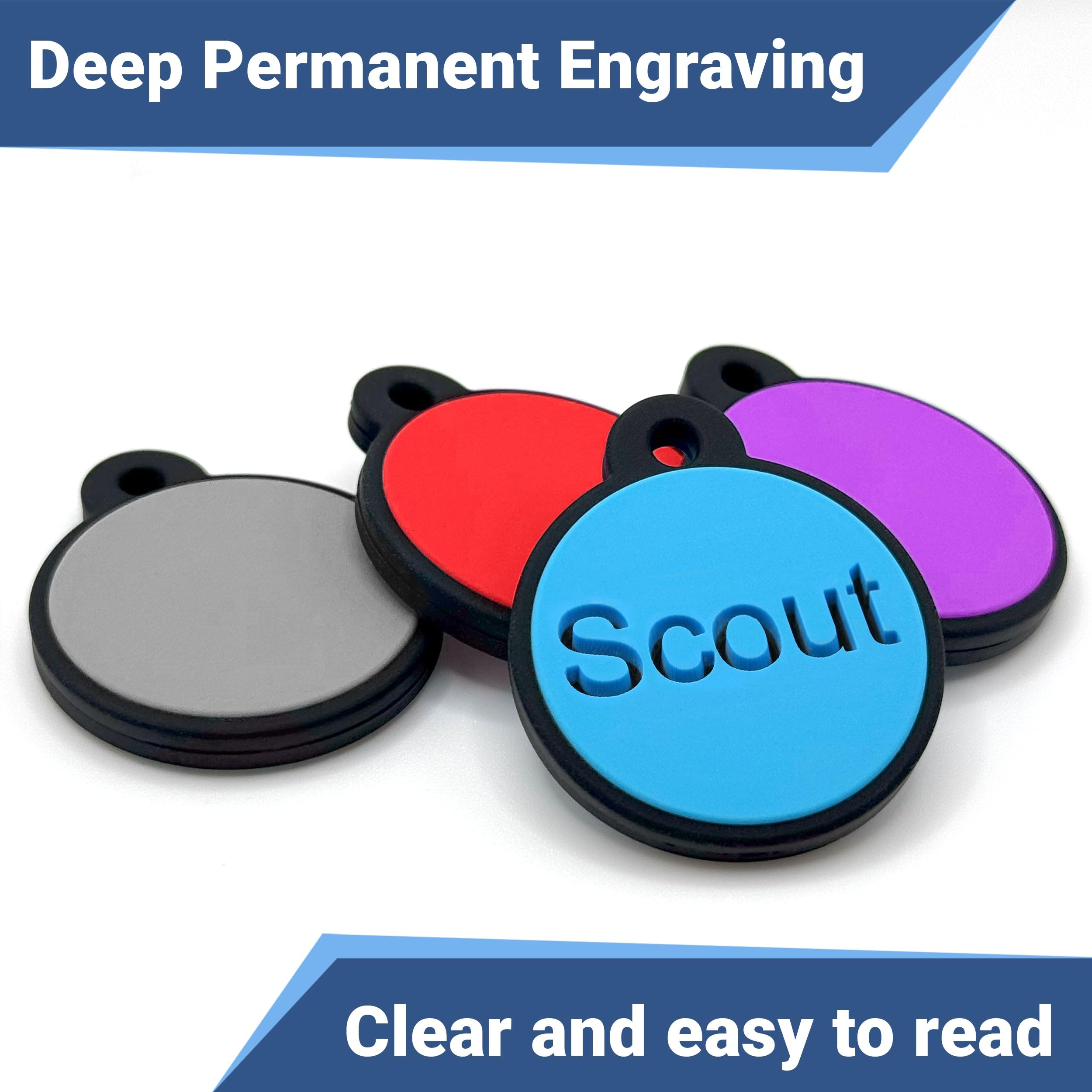 GoTags tag matériau silicone non toxique, durable et sûr pour le cou.