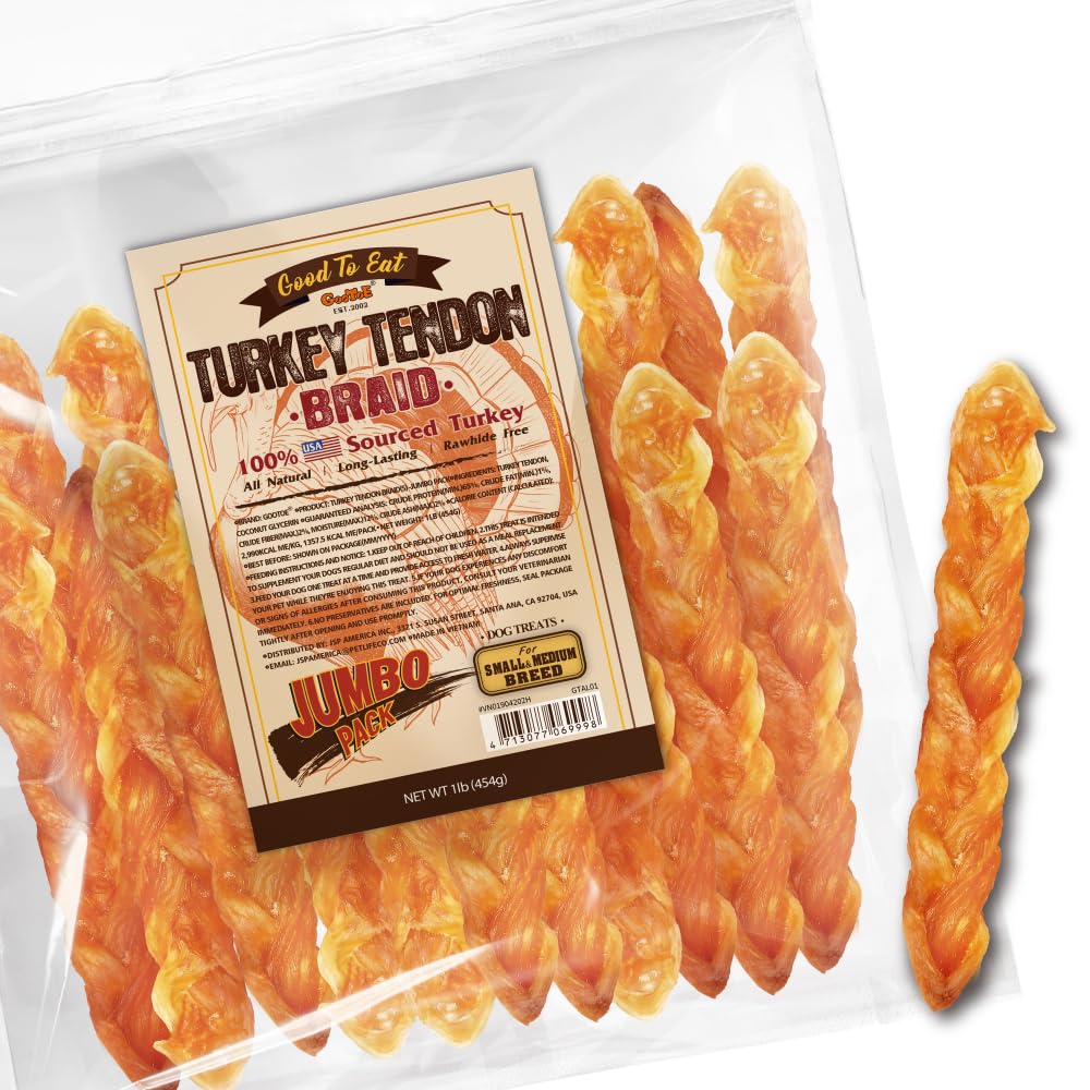 Gootoe tendons dinde pour chiens: mastication longue et satisfaisante.