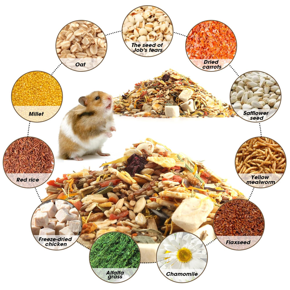 Pellets fortifiés pour une nutrition équilibrée Gourmet Hamster & Gerbil Nourriture