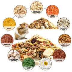 Pellets fortifiés pour une nutrition équilibrée Gourmet Hamster & Gerbil Nourriture