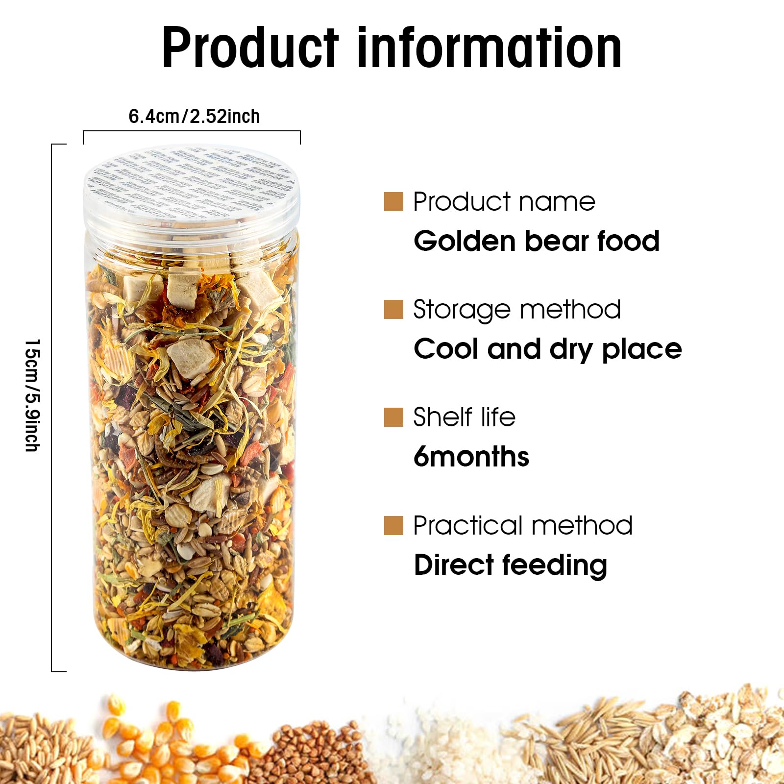 Texture croquante favorisant la mastication avec Gourmet Hamster & Gerbil Nourriture