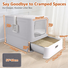 GOYJOY boite-litiere-inox-avec-couvercle: intimite accrue pour le chat.