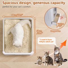 GOYJOY tiroir-amovible-litiere-inox: nettoyage rapide et pratique.