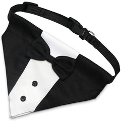 GOYOSWA bandana tuxedo chien, accessoire chic et facile à porter.