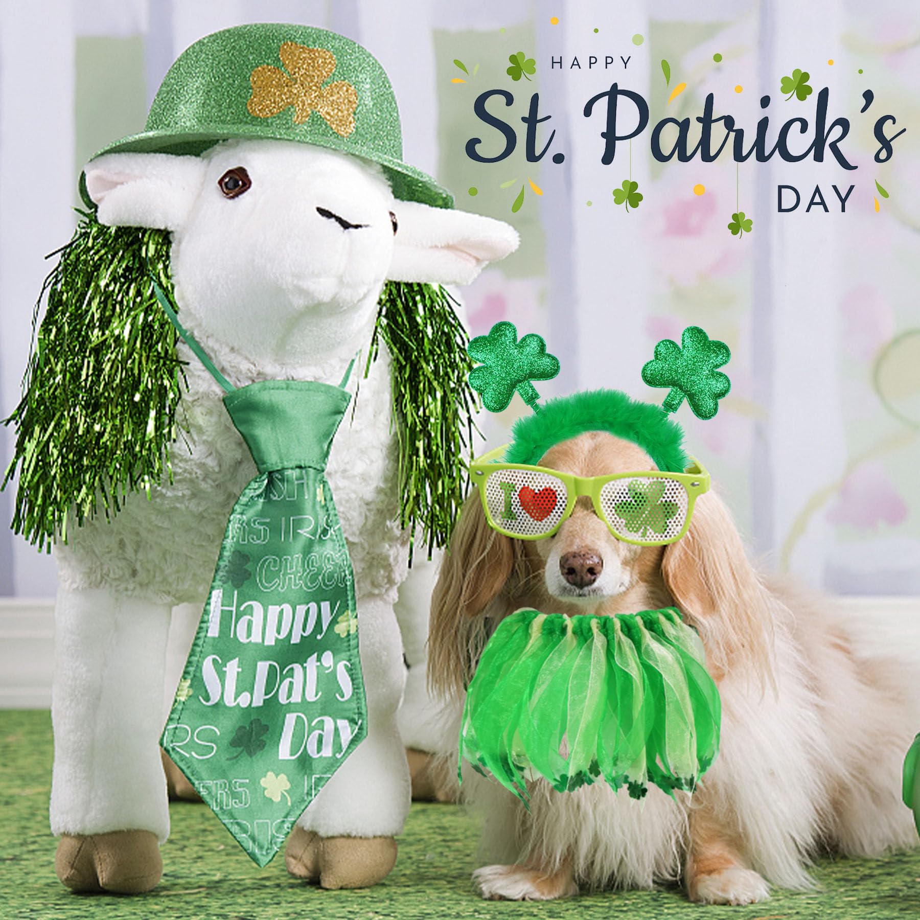 GOYOSWA chien portant l’ensemble Saint-Patrick lors d’une fête