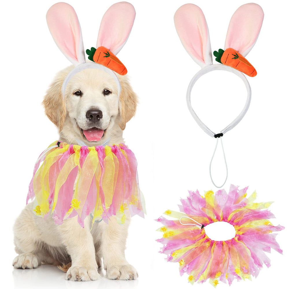 GoYOSWA tenue de Pâques pour chien avec oreilles de lapin, ambiance photo festive.